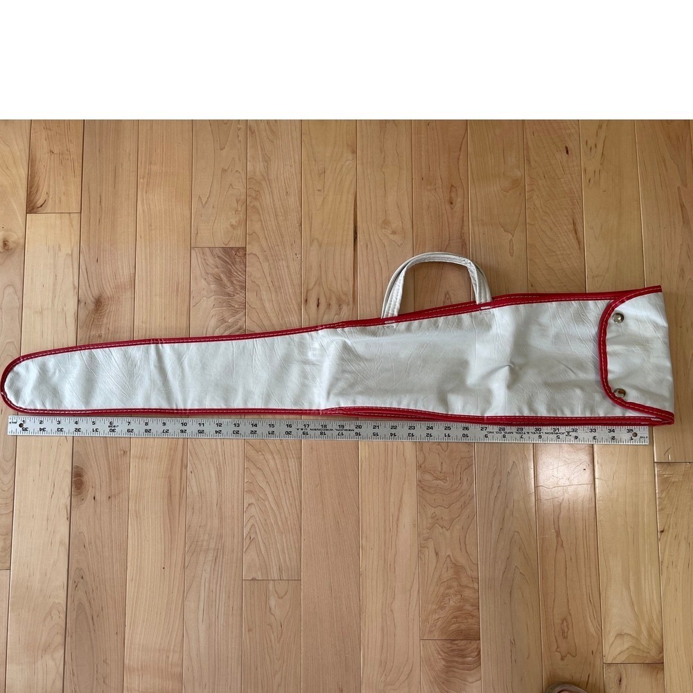 Sword Sleeve Red Trim Soft Fleece Lined 36 Inch White Vinyl